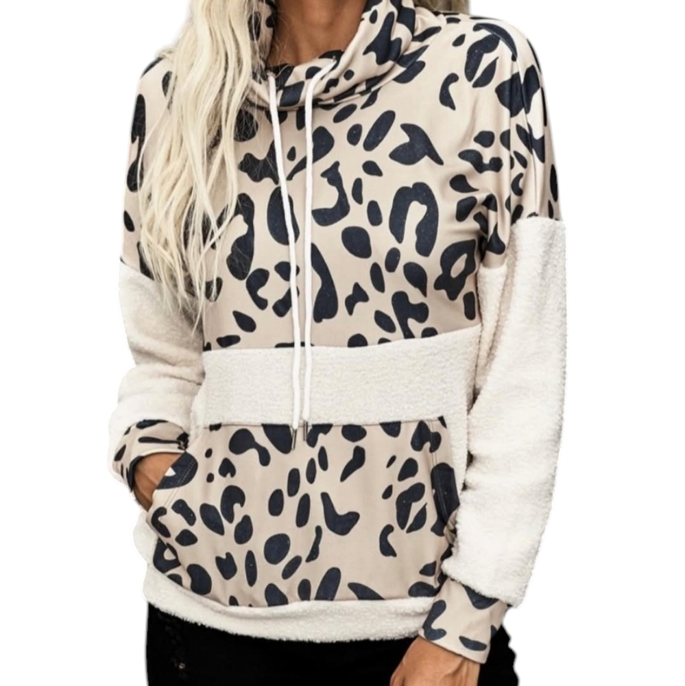 LOVELY MELODY SZ MED LEOPARD PULLOVER SWEATSHIRT